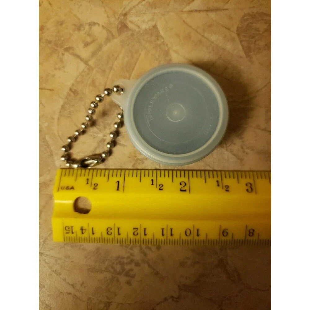 Vintage Tupperware Keychain Bowl with Lid Seal Blue c1970s Nice Condition USA